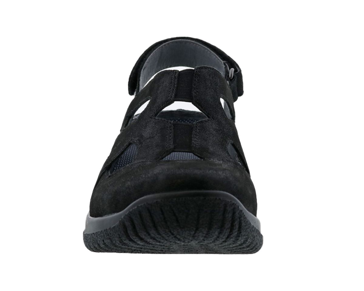 DREW SHOES | WOMEN'S SMILES-Black Microdot Leather