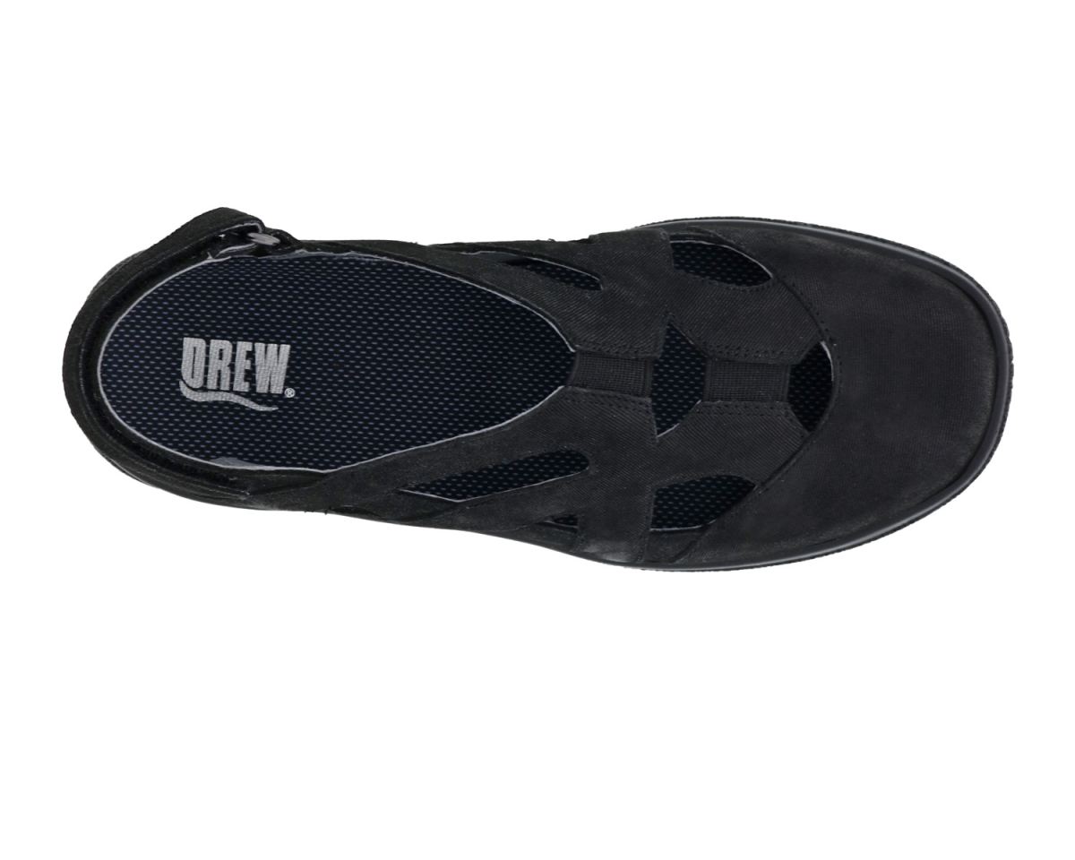 DREW SHOES | WOMEN'S SMILES-Black Microdot Leather