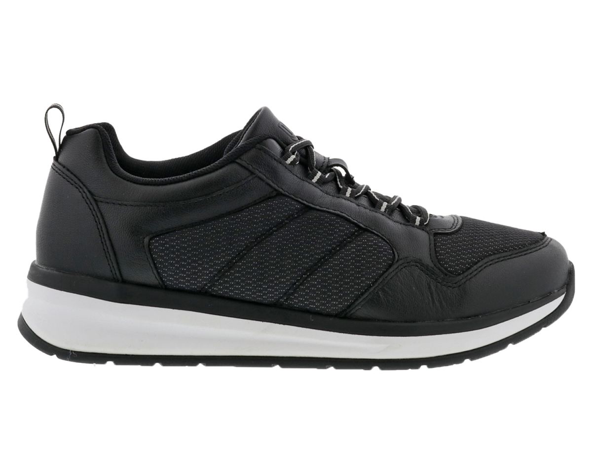 DREW SHOES | MEN'S ROCKET-Black Leather/Black Mesh