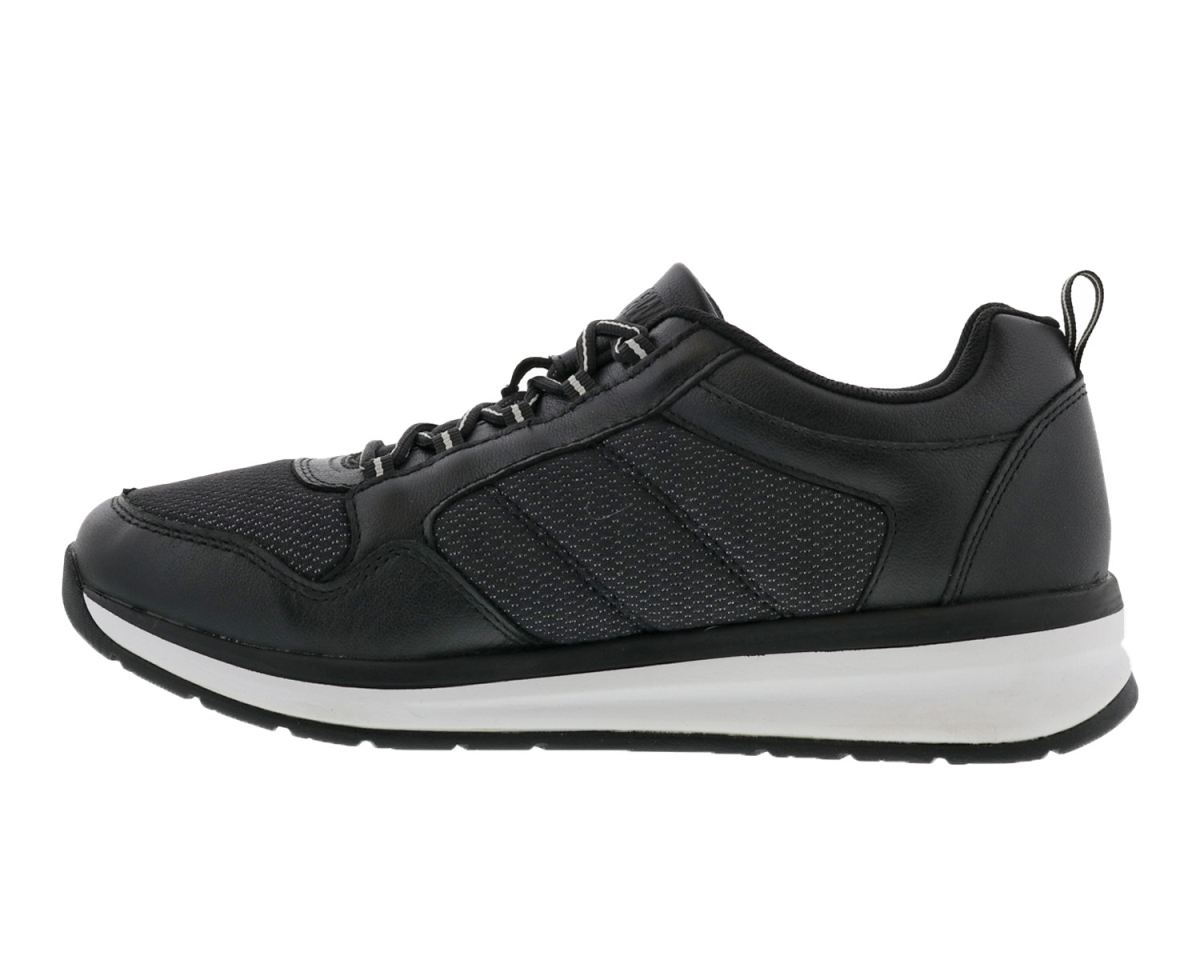 DREW SHOES | MEN'S ROCKET-Black Leather/Black Mesh