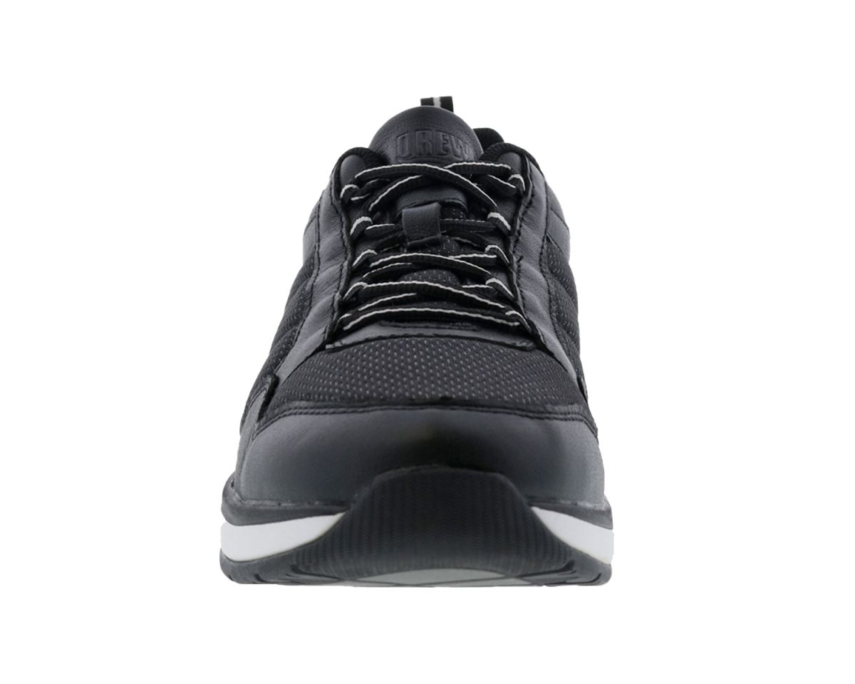 DREW SHOES | MEN'S ROCKET-Black Leather/Black Mesh