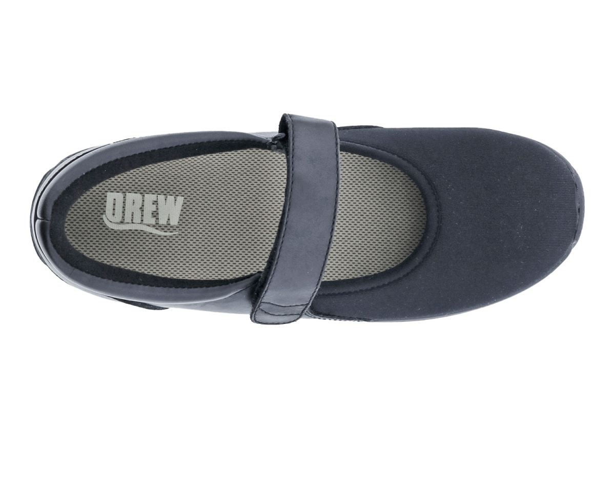 DREW SHOES | WOMEN'S MAGNOLIA-Black Leather/Stretch