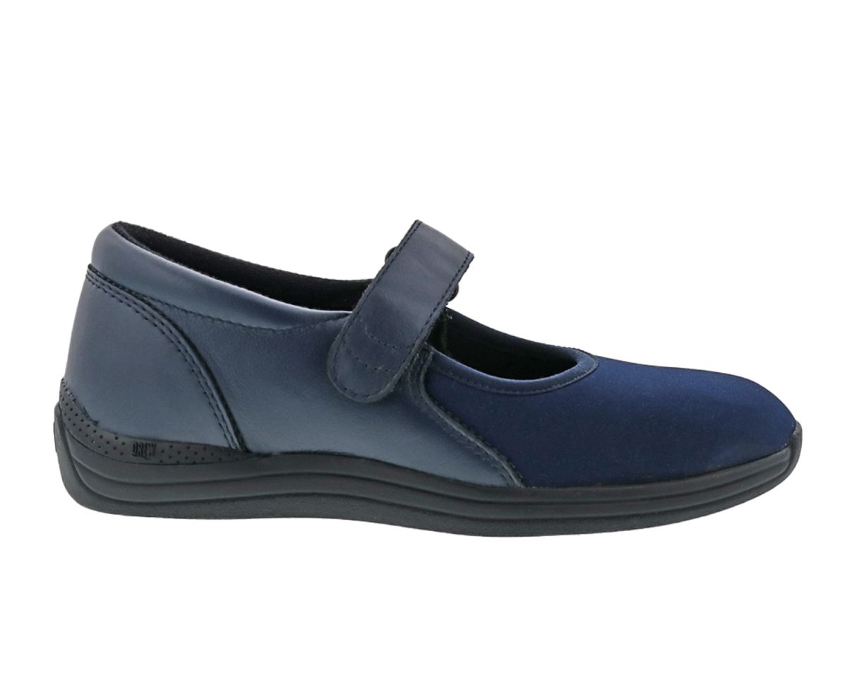 DREW SHOES | WOMEN'S MAGNOLIA-Navy Leather/Stretch