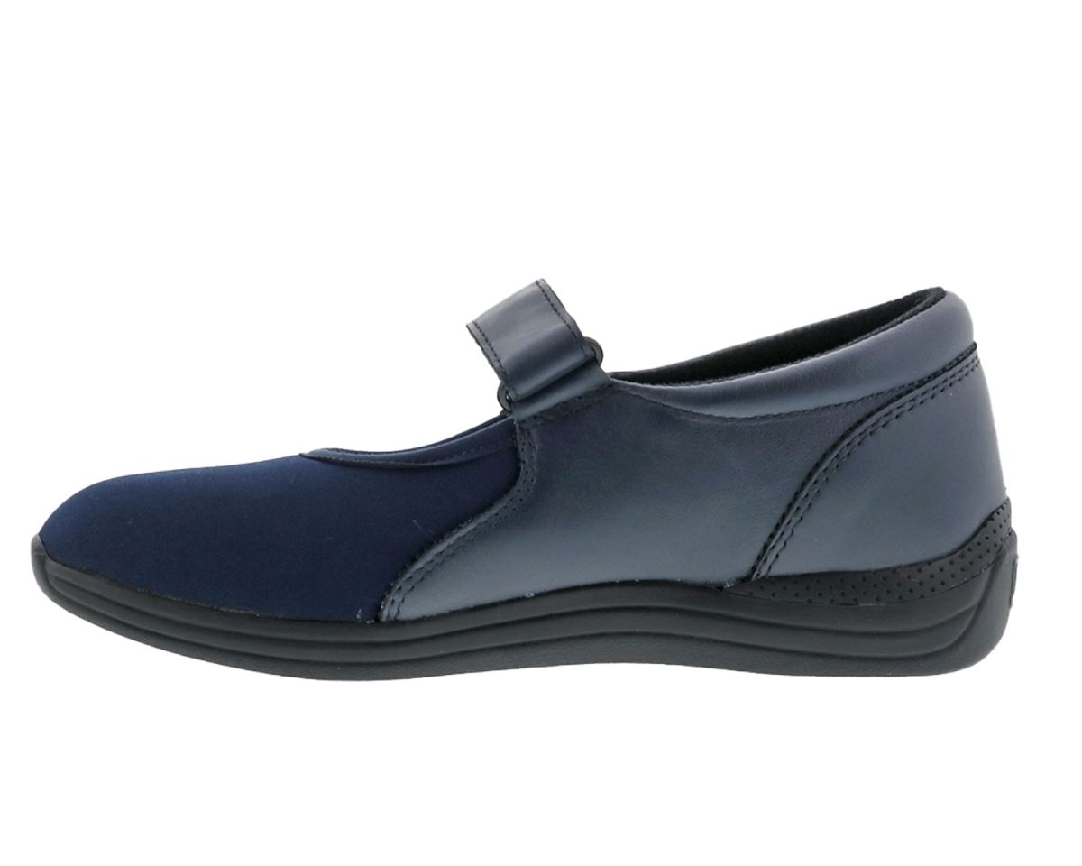 DREW SHOES | WOMEN'S MAGNOLIA-Navy Leather/Stretch