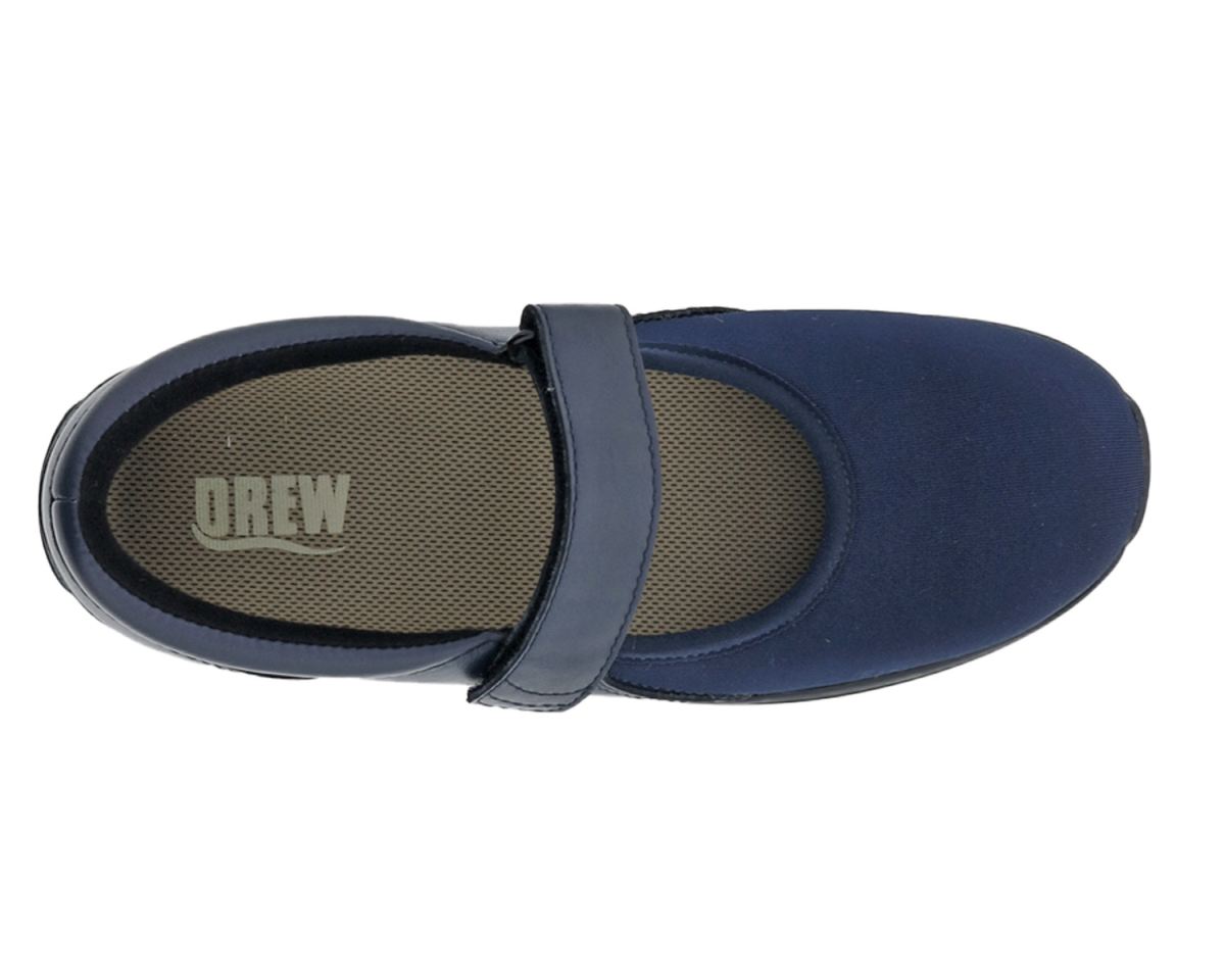 DREW SHOES | WOMEN'S MAGNOLIA-Navy Leather/Stretch