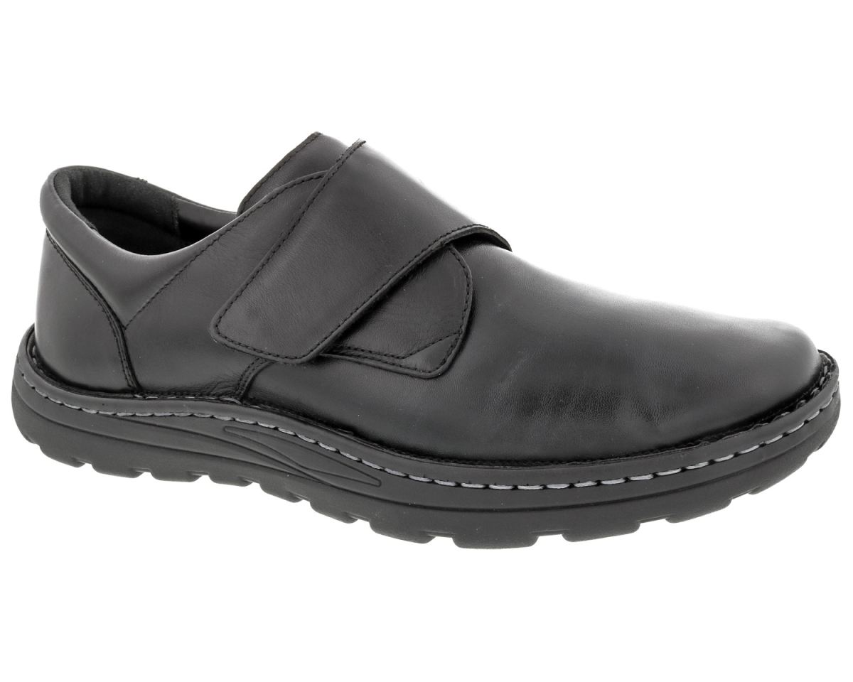 DREW SHOES | MEN'S WATSON-Black Stretch Leather