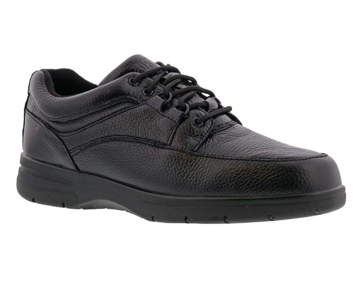 DREW SHOES | MEN'S TRAVELER-Black Tumbled Leather