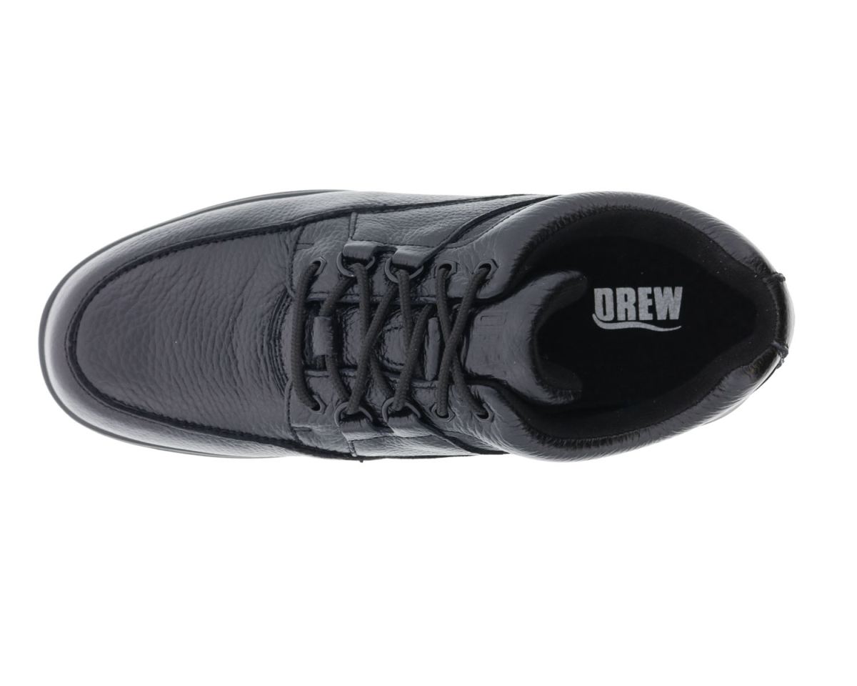 DREW SHOES | MEN'S TRAVELER-Black Tumbled Leather