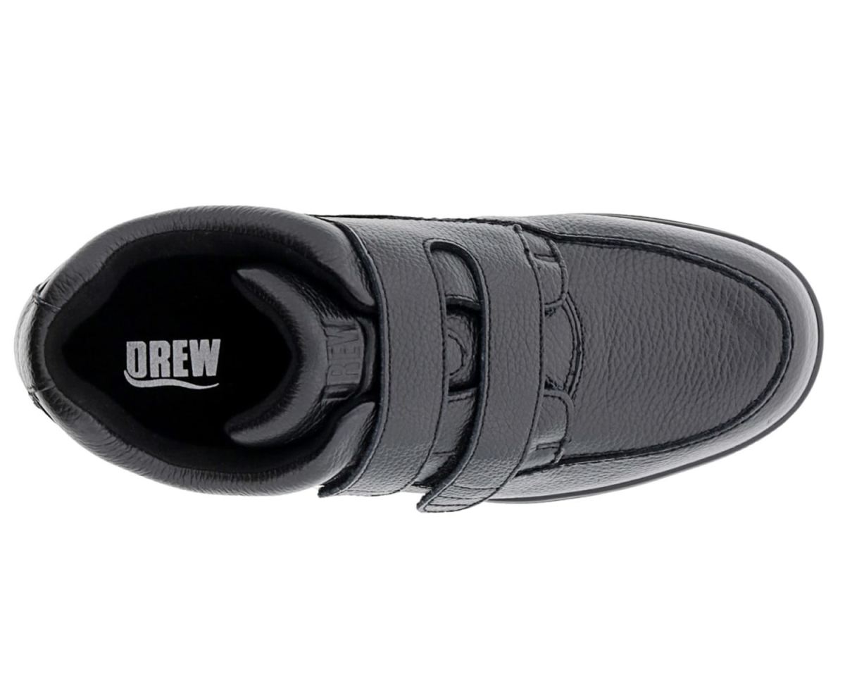 DREW SHOES | MEN'S TRAVELER V-Black Tumbled Leather