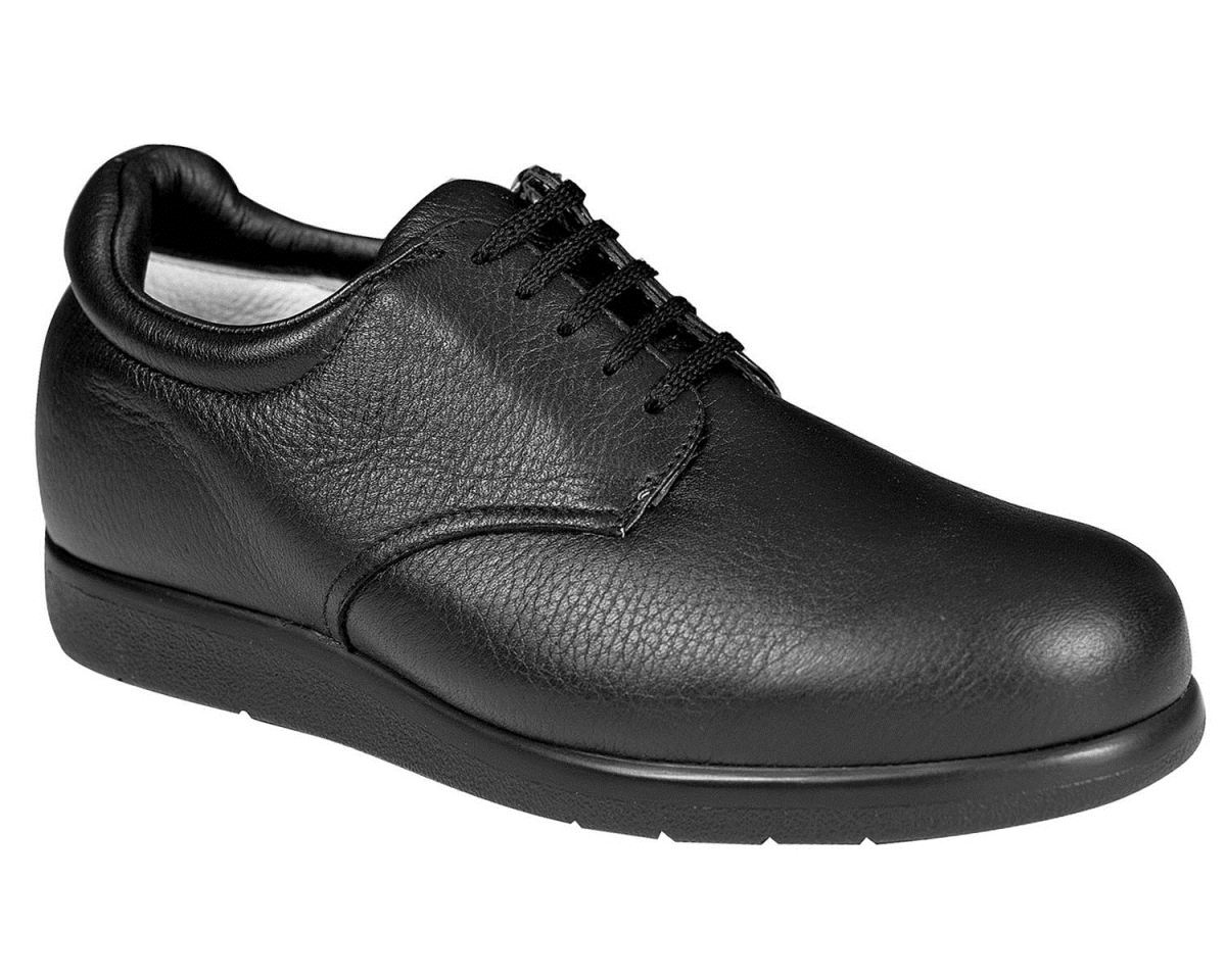 DREW SHOES | MEN'S DOUBLER-Black Pebbled Leather