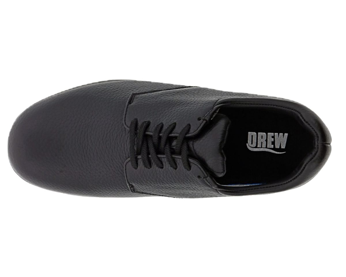 DREW SHOES | MEN'S DOUBLER-Black Pebbled Leather