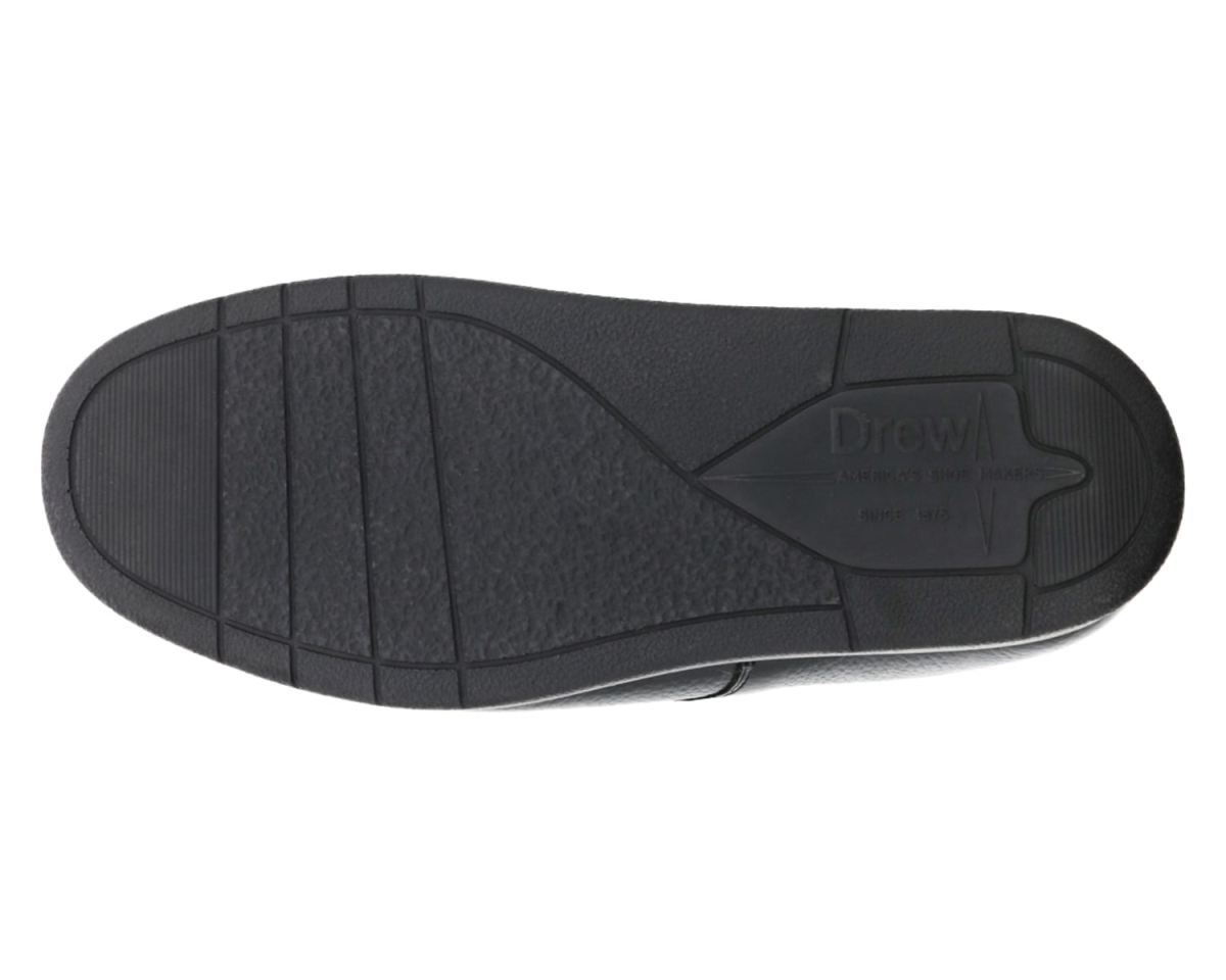 DREW SHOES | MEN'S DOUBLER-Black Pebbled Leather