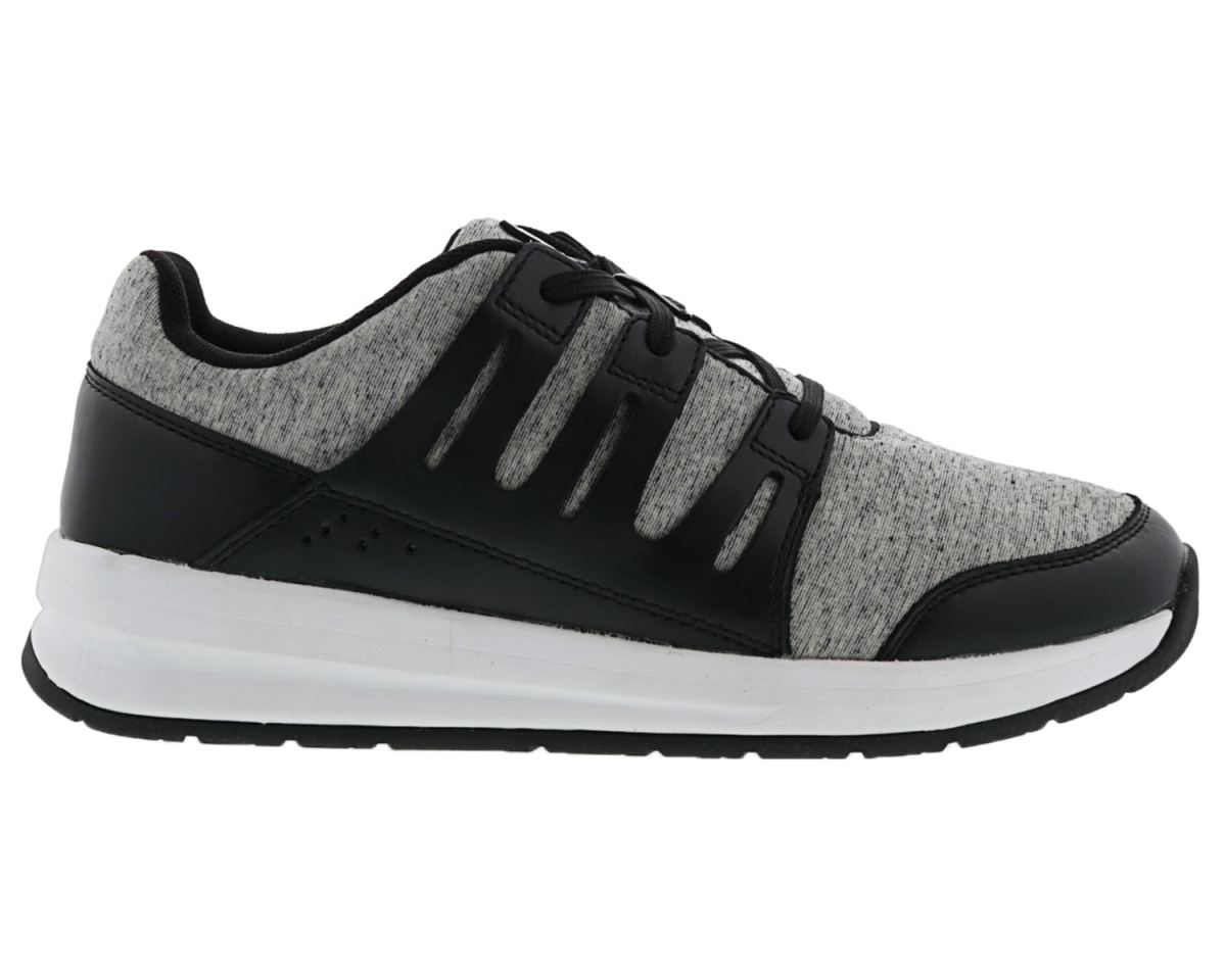 DREW SHOES | MEN'S BOOST-Black Leather/ Grey Stretch