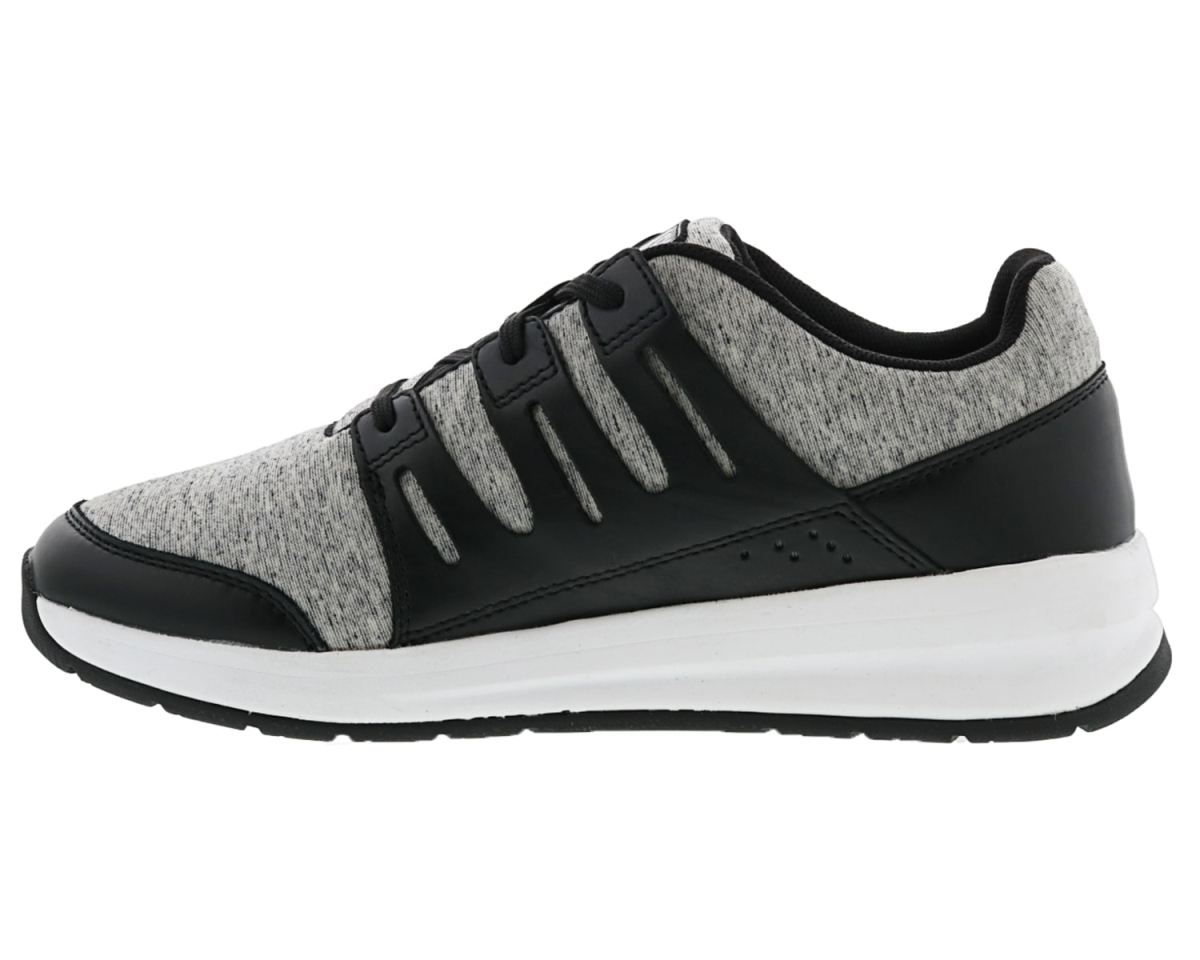 DREW SHOES | MEN'S BOOST-Black Leather/ Grey Stretch