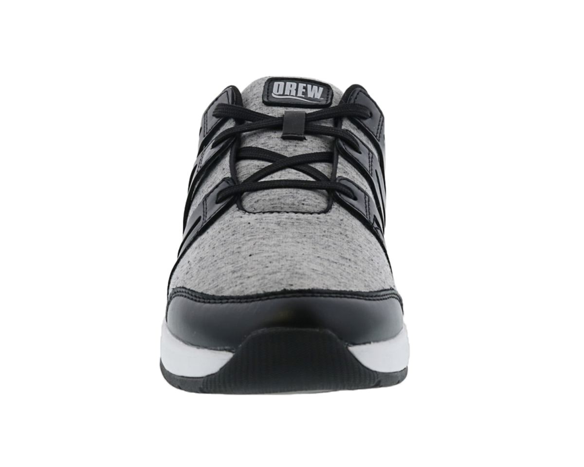 DREW SHOES | MEN'S BOOST-Black Leather/ Grey Stretch