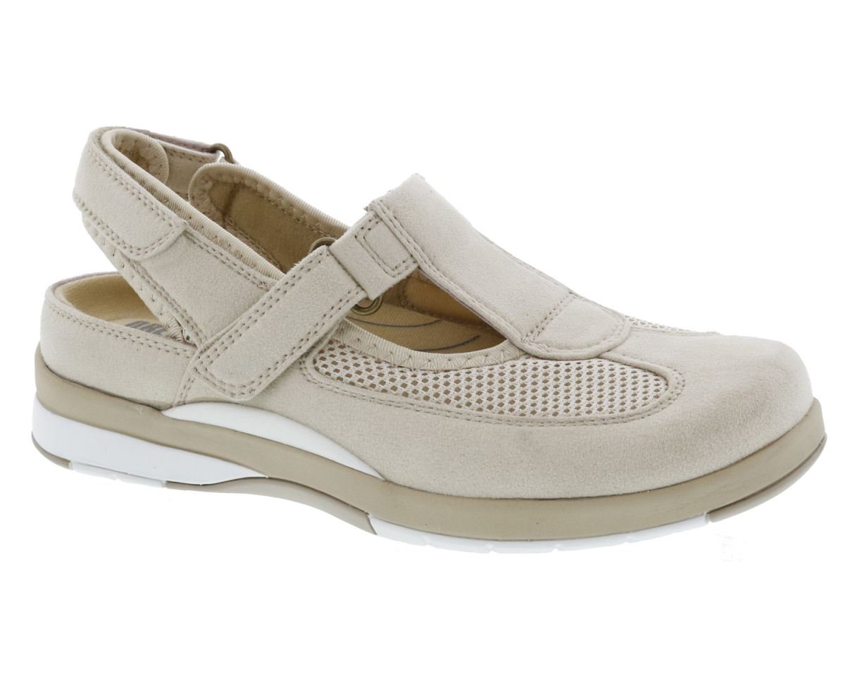 DREW SHOES | WOMEN'S ODYSSEY-Cream Suede / Mesh