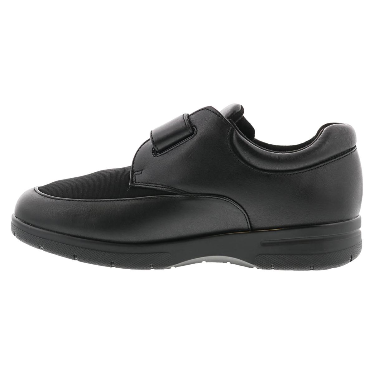 DREW SHOES | MEN'S JOURNEY II-Black Leather/Black Stretch