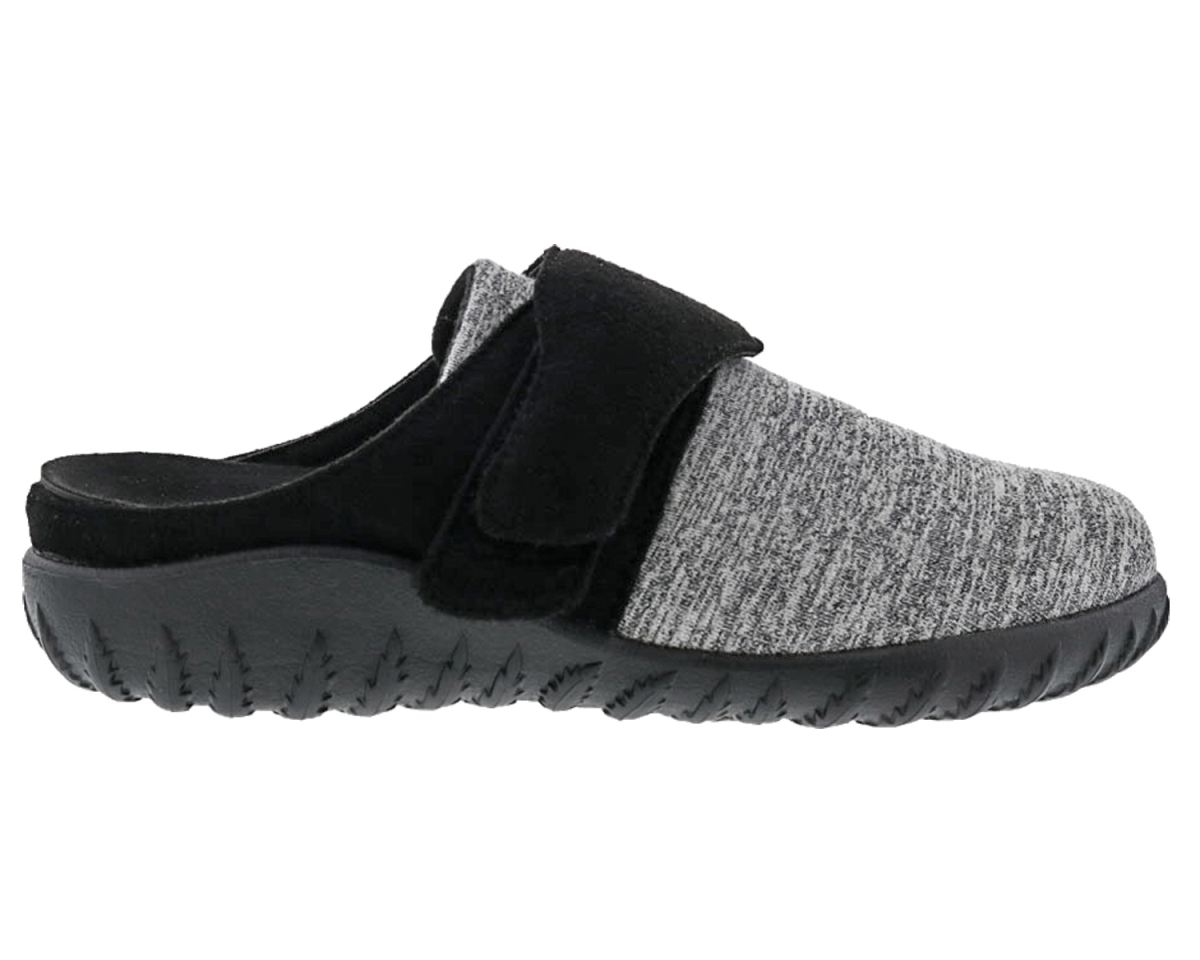 DREW SHOES | WOMEN'S SUNSHINE-Black Microsuede/Grey Fabric Stretch