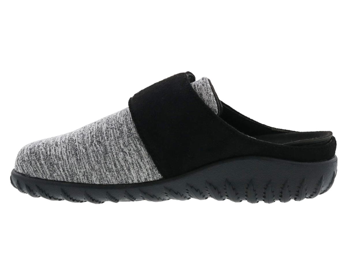 DREW SHOES | WOMEN'S SUNSHINE-Black Microsuede/Grey Fabric Stretch