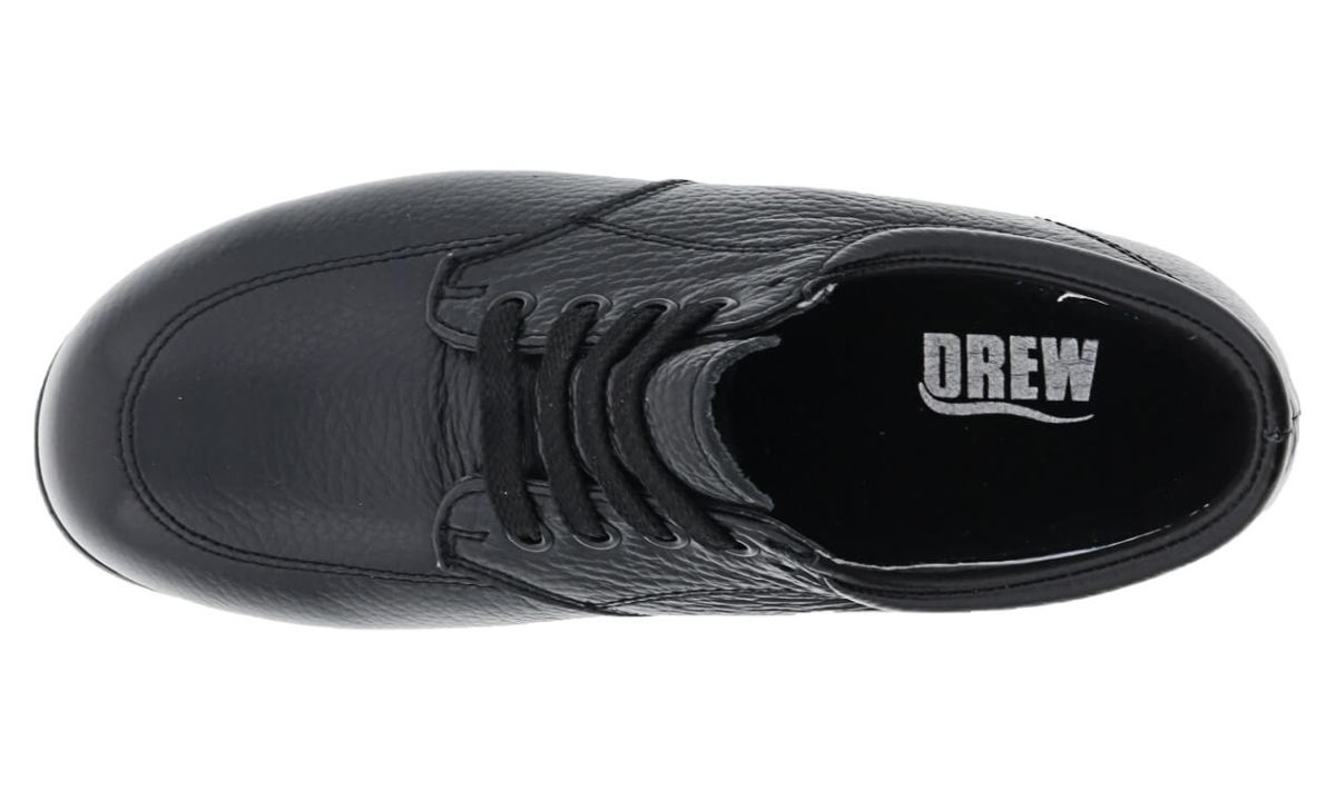 DREW SHOES | WOMEN'S NEW VILLAGER-Black Soft Pebble Leather