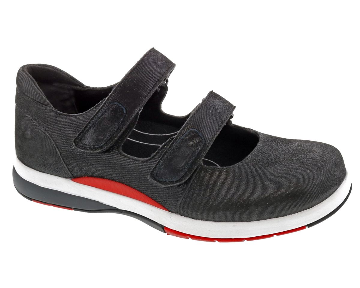 DREW SHOES | WOMEN'S DISCOVERY-Black Microdot Leather