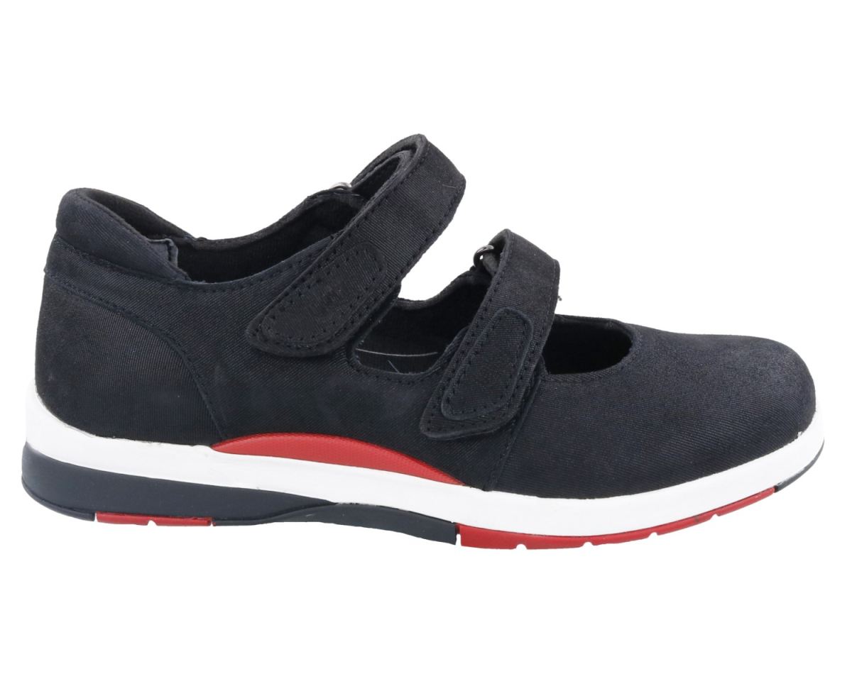 DREW SHOES | WOMEN'S DISCOVERY-Black Microdot Leather