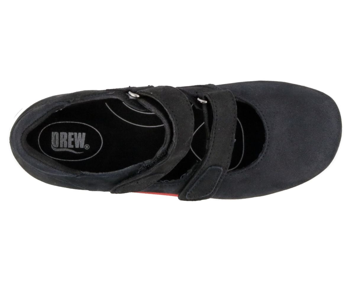 DREW SHOES | WOMEN'S DISCOVERY-Black Microdot Leather