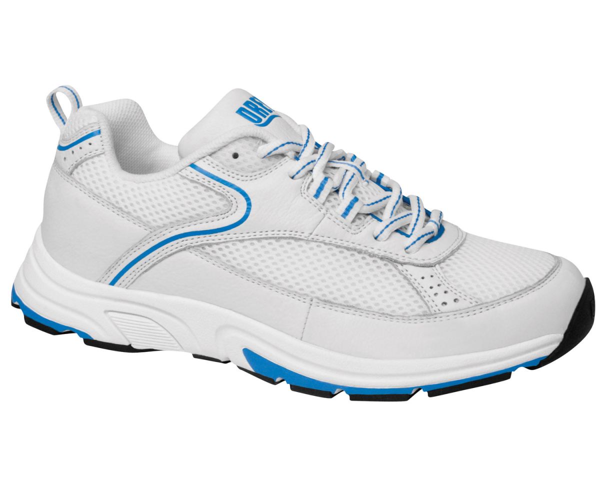 DREW SHOES | WOMEN'S ATHENA-White Blue Leather/Mesh