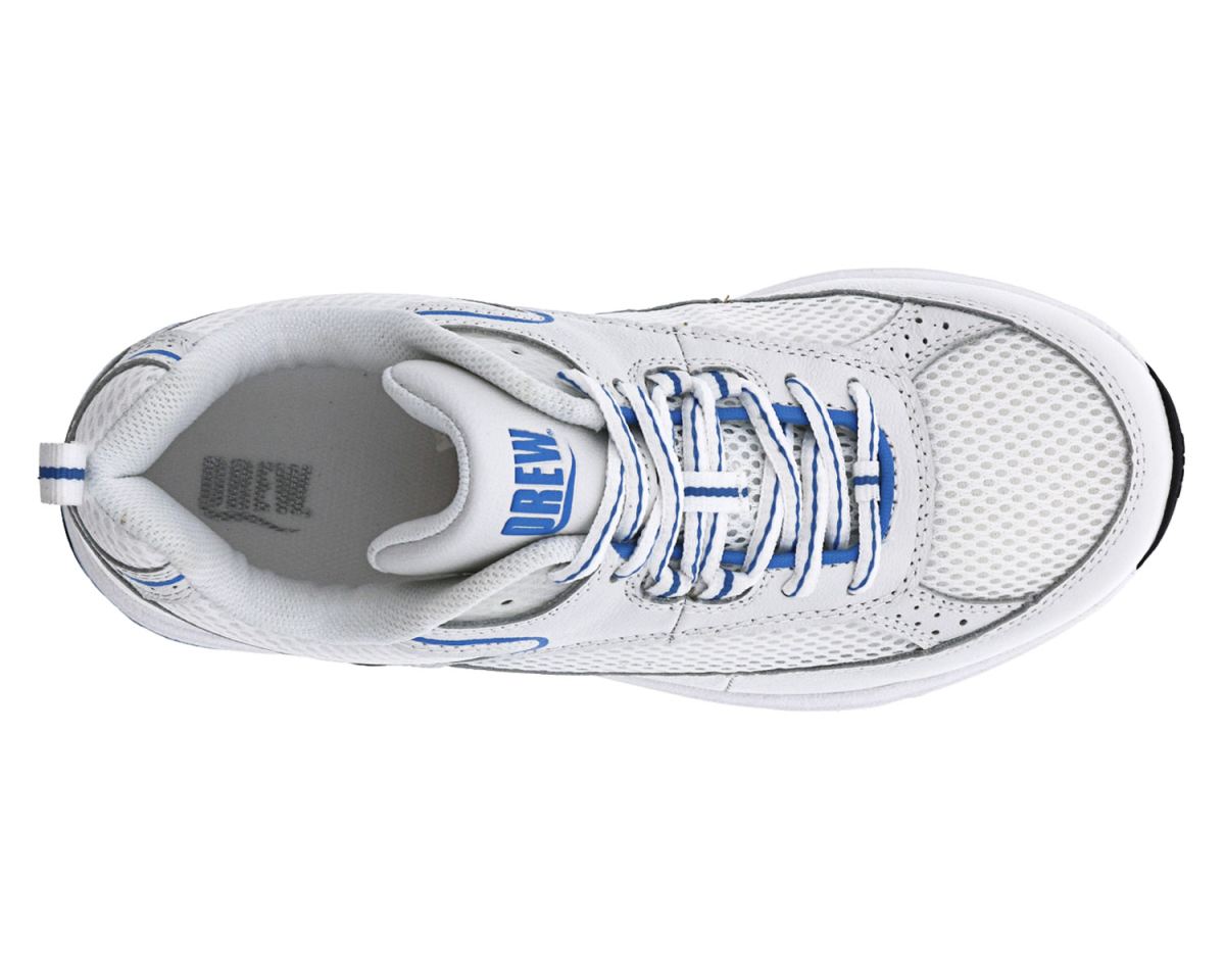 DREW SHOES | WOMEN'S ATHENA-White Blue Leather/Mesh