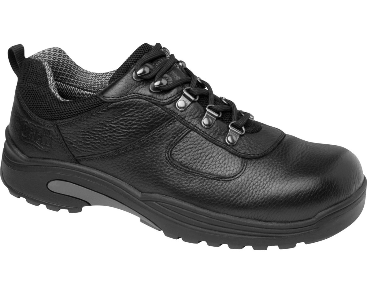 DREW SHOES | MEN'S BOULDER-Black Tumbled Leather