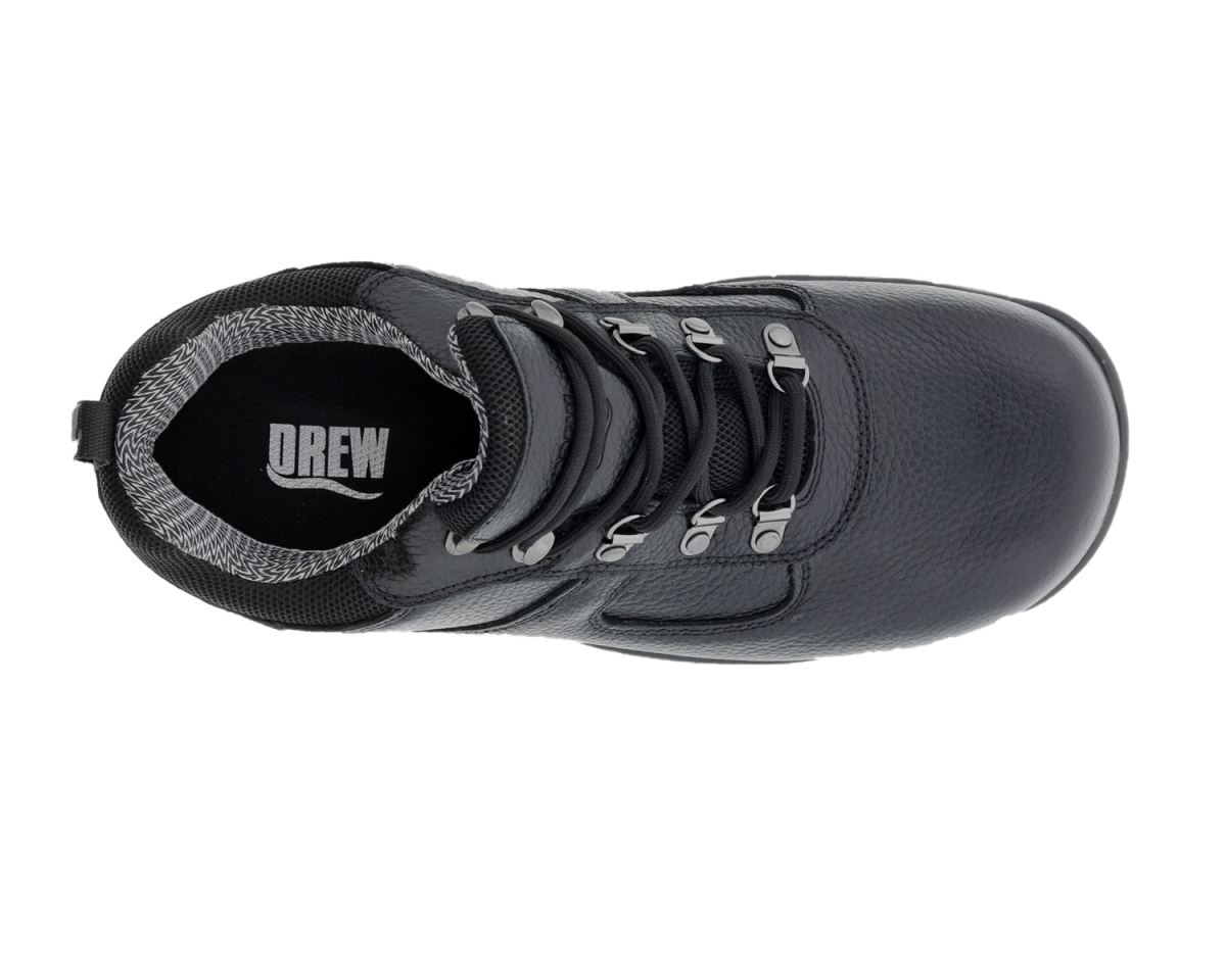 DREW SHOES | MEN'S BOULDER-Black Tumbled Leather