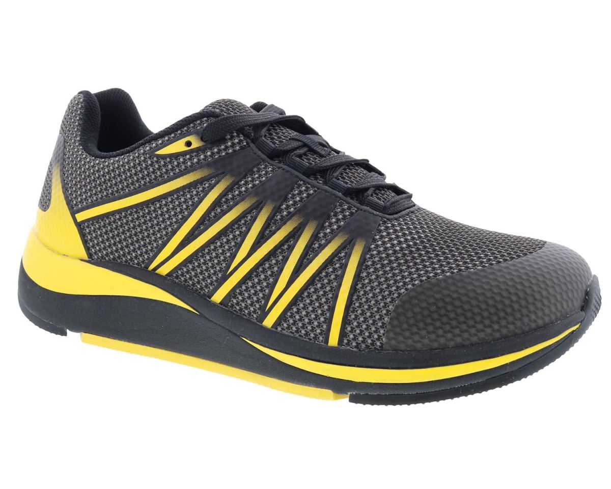 DREW SHOES | MEN'S PLAYER-Black/Yellow Mesh