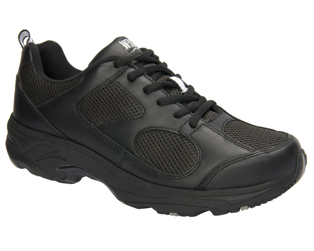 DREW SHOES | MEN'S LIGHTNING II-Black Leather/ Mesh