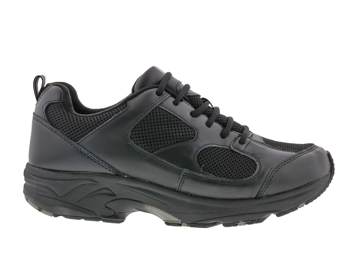 DREW SHOES | MEN'S LIGHTNING II-Black Leather/ Mesh