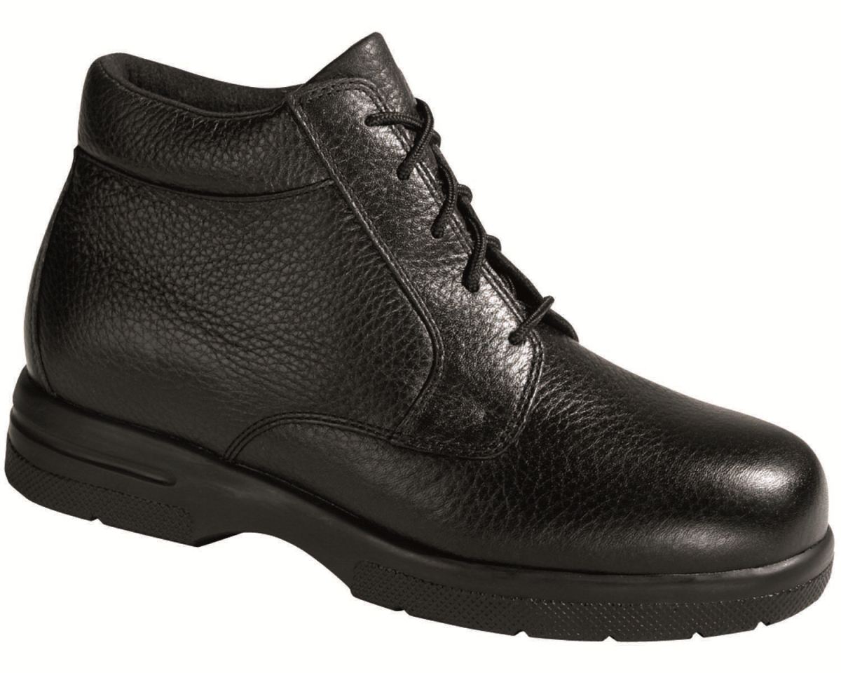 DREW SHOES | MEN'S TUCSON-Black Pebbled Leather