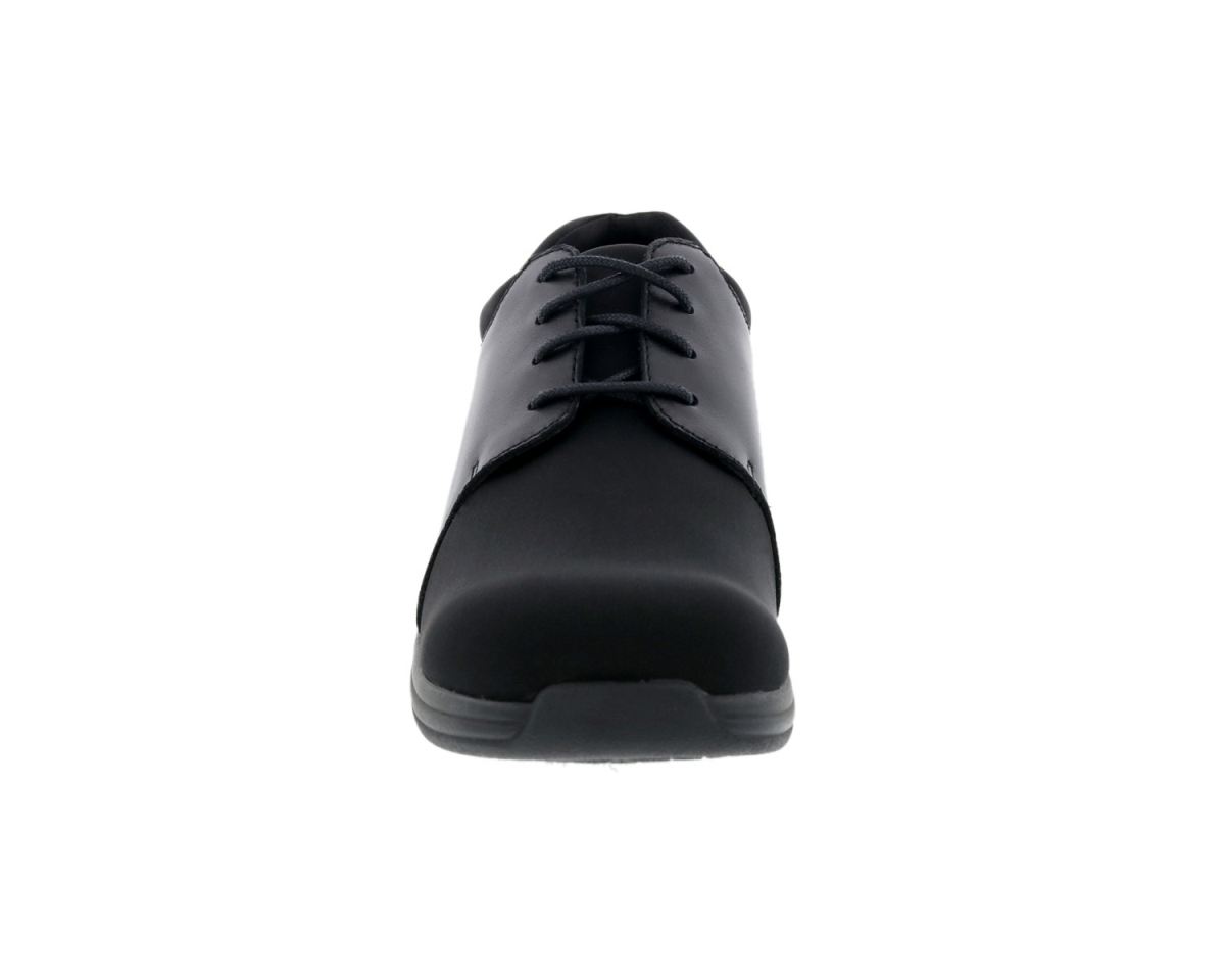 DREW SHOES | WOMEN'S CLOVER-Black Leather/Black Stretch