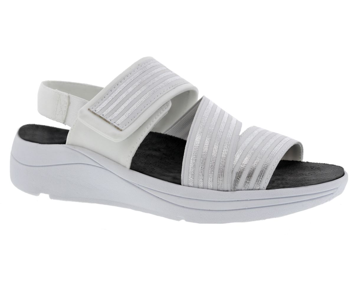 DREW SHOES | WOMEN'S SUTTON-White/Silver Combo