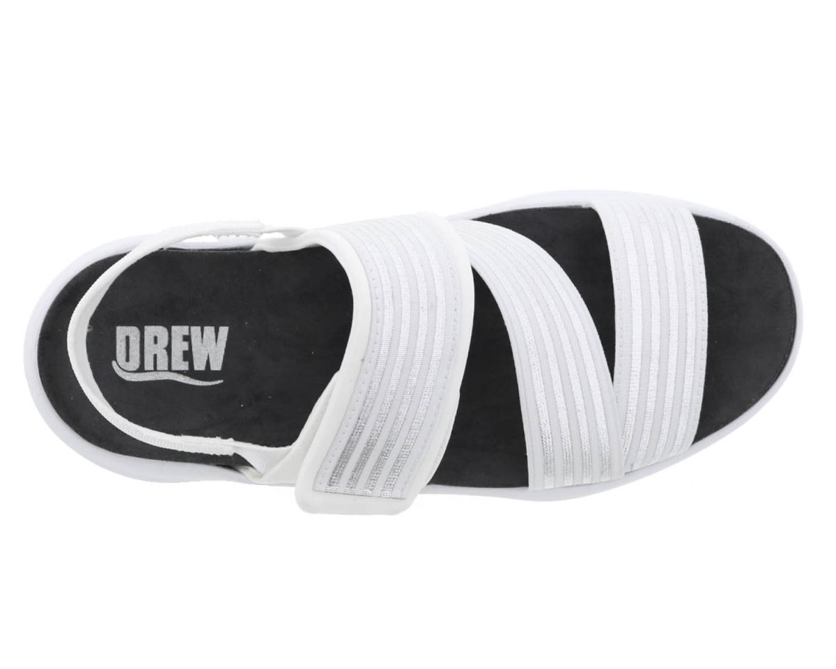 DREW SHOES | WOMEN'S SUTTON-White/Silver Combo