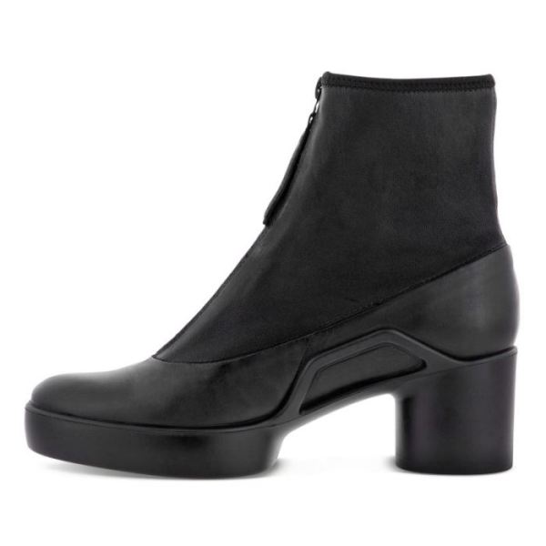 ECCO SHOES -SHAPE SCULPTED MOTION 35 WOMEN'S ZIP BOOT-BLACK/BLACK