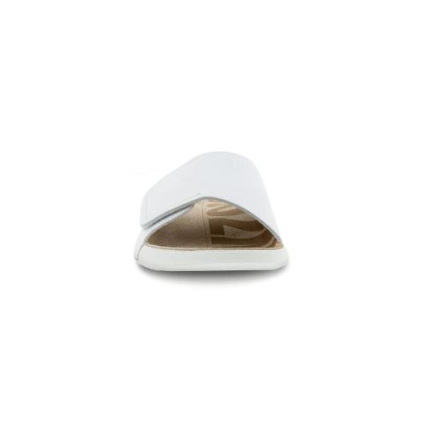 ECCO SHOES -2ND COZMO WOMEN'S ONE BAND SLIDE-BRIGHT WHITE