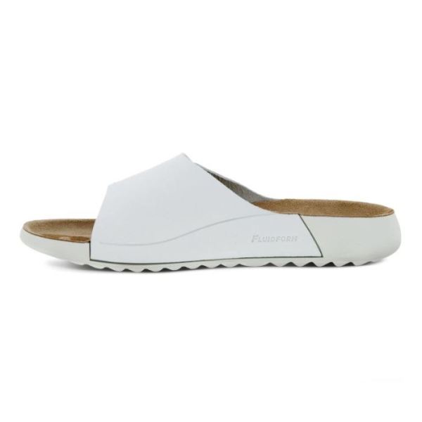 ECCO SHOES -2ND COZMO WOMEN'S ONE BAND SLIDE-BRIGHT WHITE