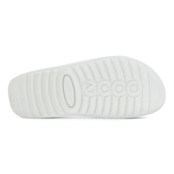 ECCO SHOES -2ND COZMO WOMEN'S ONE BAND SLIDE-BRIGHT WHITE