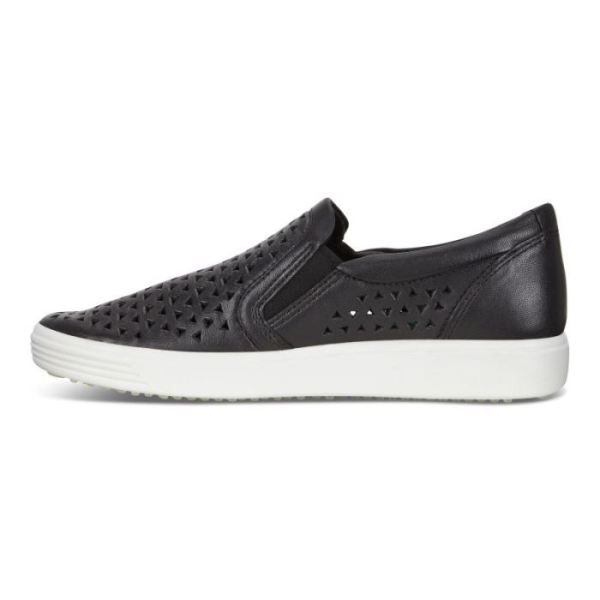 ECCO SHOES -SOFT 7 WOMEN'S SLIP-ON SNEAKERS-BLACK