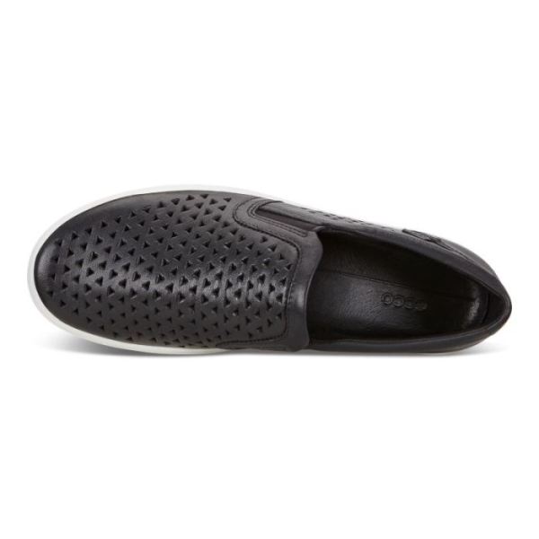 ECCO SHOES -SOFT 7 WOMEN'S SLIP-ON SNEAKERS-BLACK