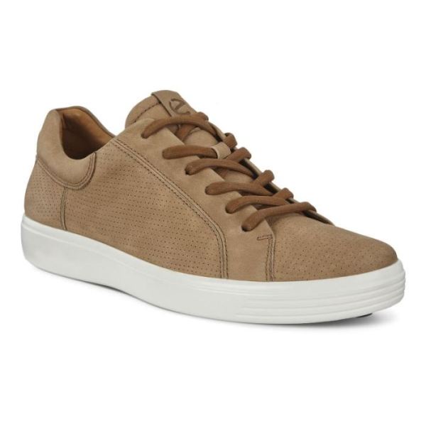 ECCO SHOES -SOFT 7 MEN'S STREET PERF SNEAKER-CAMEL