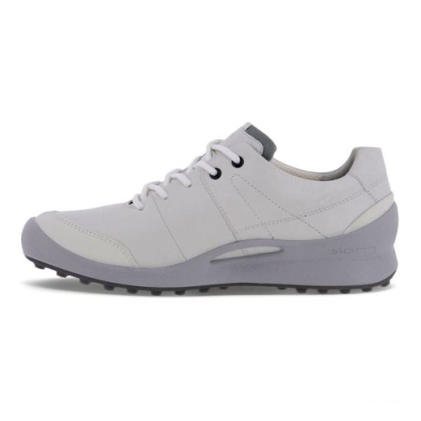 ECCO SHOES -WOMEN'S GOLF BIOM HYBRID SHOE-WHITE/SILVER METALLIC/WHITE