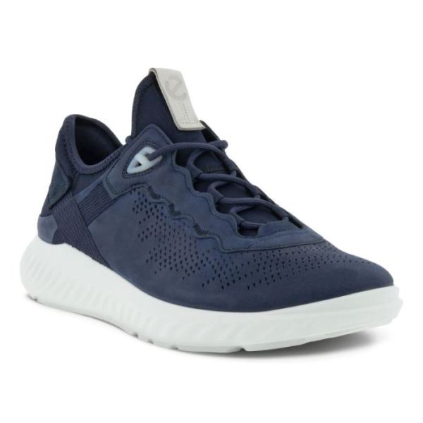 ECCO SHOES -ST.1 LITE MEN'S SNEAKERS-NIGHT SKY/GRAVEL/NAVY