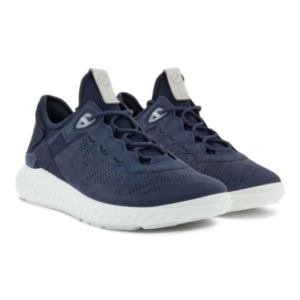 ECCO SHOES -ST.1 LITE MEN'S SNEAKERS-NIGHT SKY/GRAVEL/NAVY