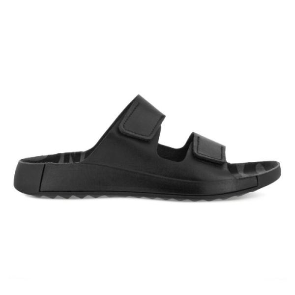 ECCO SHOES -2ND COZMO MEN'S TWO BAND SLIDE-BLACK