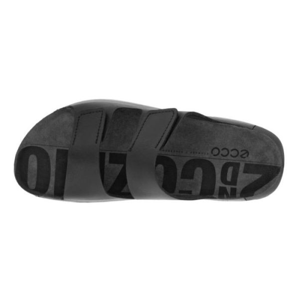 ECCO SHOES -2ND COZMO MEN'S TWO BAND SLIDE-BLACK